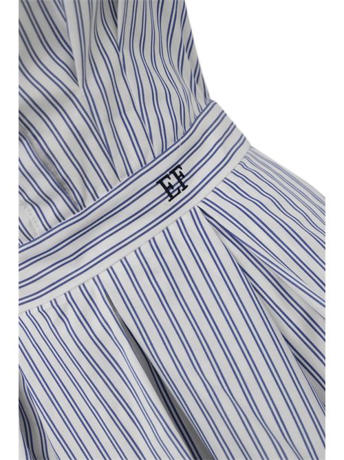 Abito a righe in popeline con fusciacca Elisabetta Franchi | AB77051E2DL6